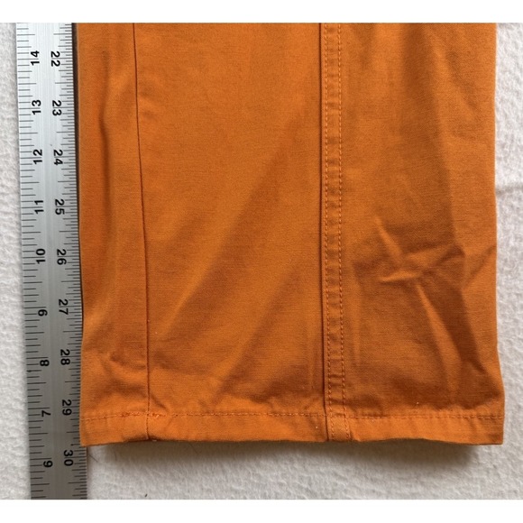 Sincerely Jules Cargo Pants Juniors 7 (27x30) Orange Autumn Fall Boho Straight - Picture 6 of 13